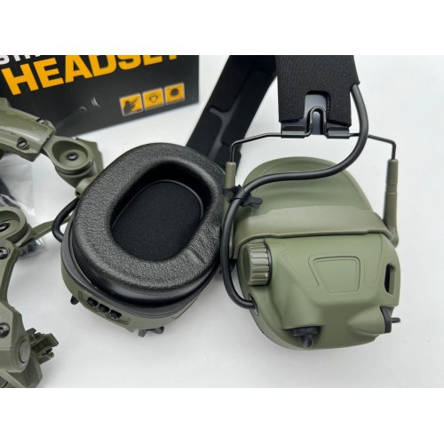 6TH GEN TACTICAL HEADSET тактическая гарнитура, звукосниматель и шумоподавление, активные в Самаре